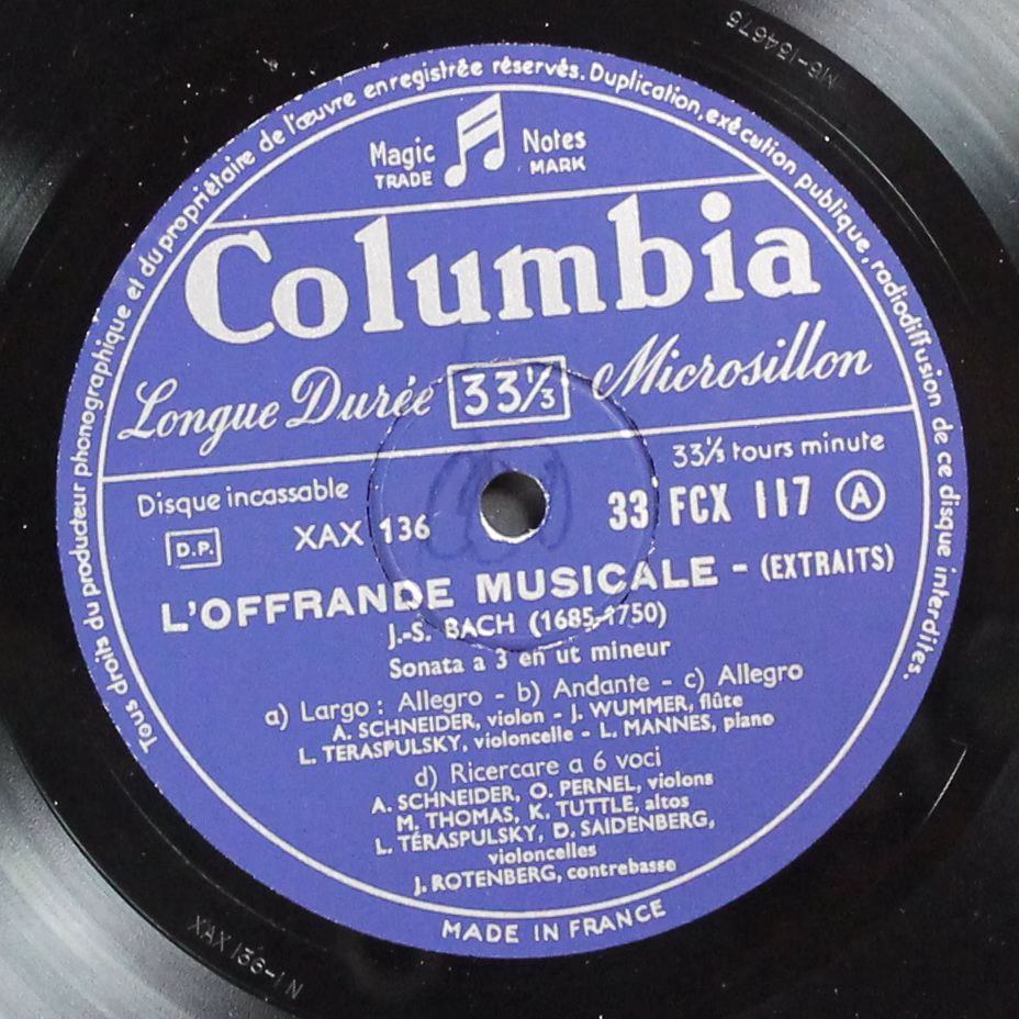 Columbia 33 FCX 117 - Johann Sebastian Bach - Concertos Brandebo - Image 2