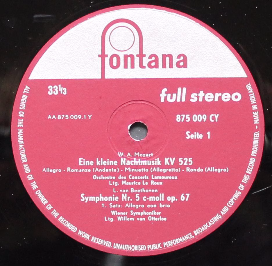 Fontana 875 009 CY - Wolfgang Amadeus Mozart, Ludwig van Beethov - Image 3