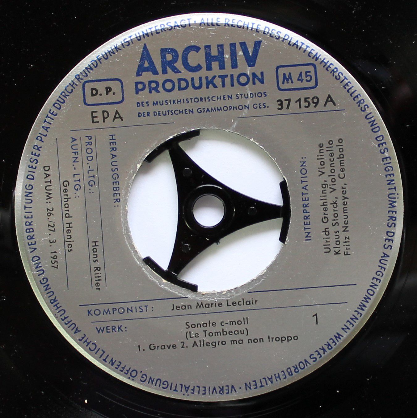 Archiv Produktion 37 159 EPA - Jean-Marie Leclair - Sonate Für V - Image 3