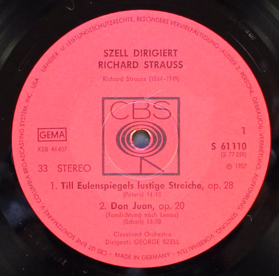 CBS S 77 258 - George Szell, Richard Strauss - Till Eulenspiegel - Image 3
