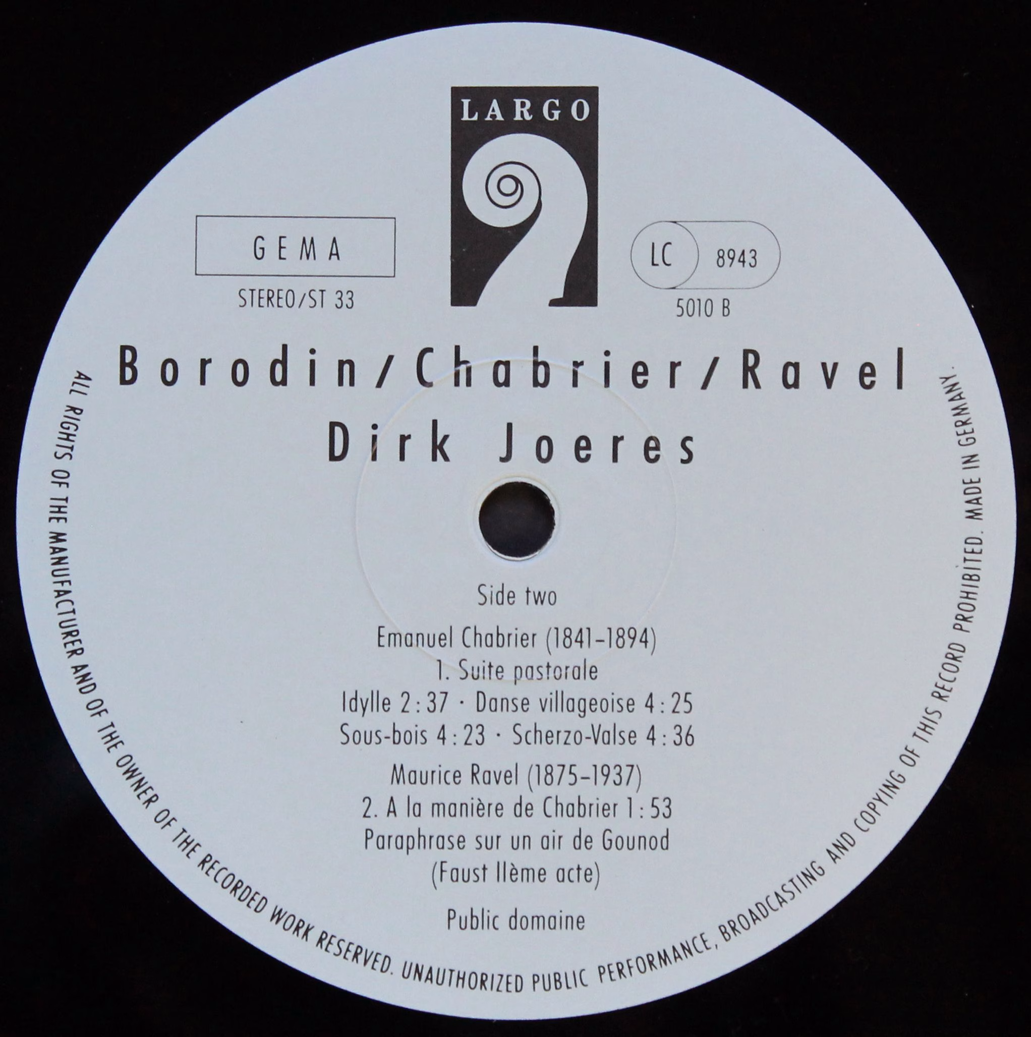 Largo 5010 - Alexander Borodin, Emmanuel Chabrier, Maurice Ravel - Image 3