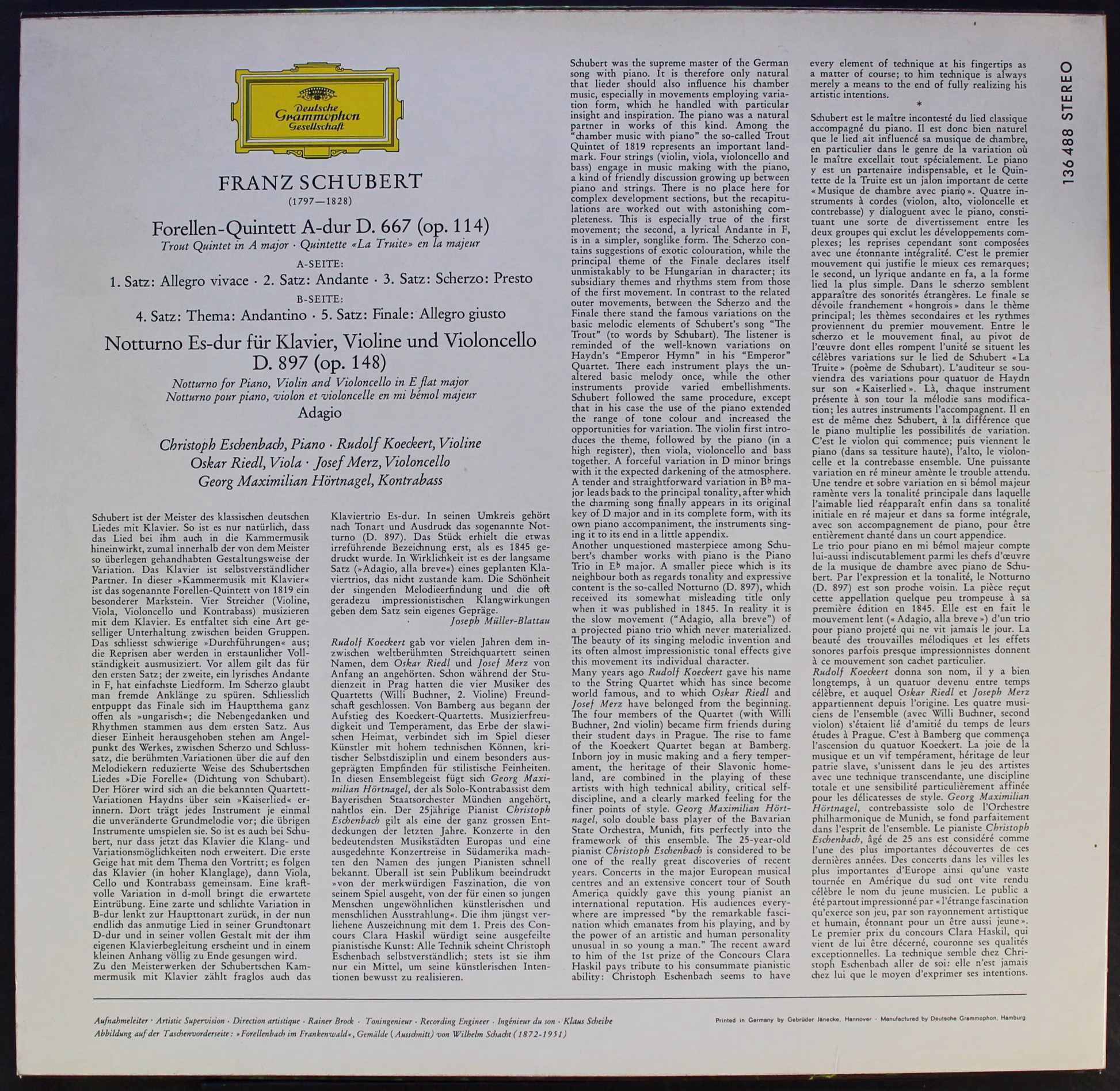 Deutsche Grammophon 136 488 SLPEM - Franz Schubert, Christoph Es - Image 2