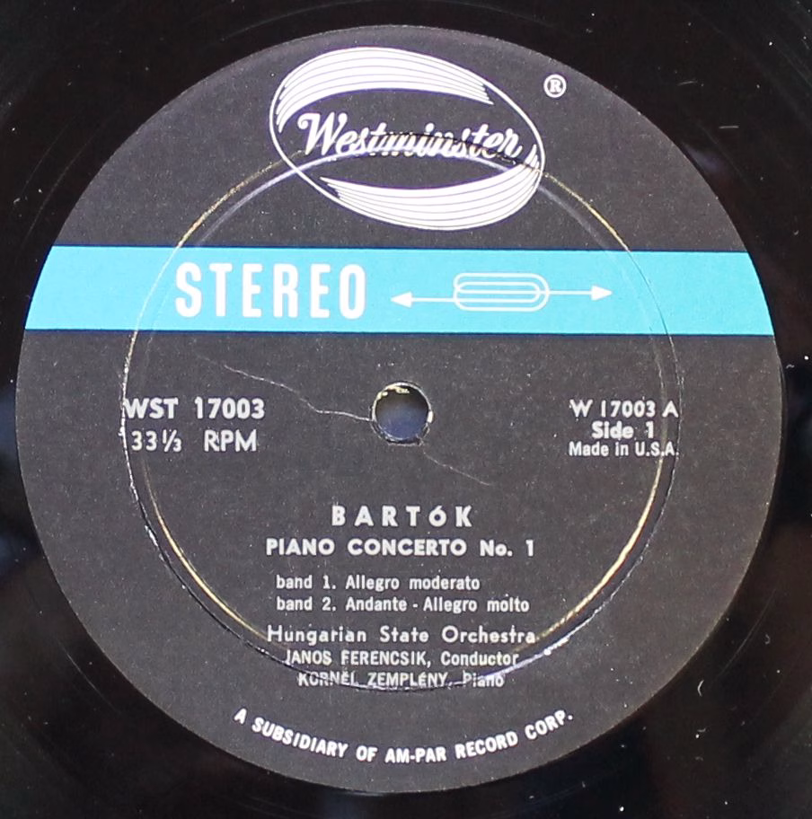 Westminster WST 17003 - Béla Bartók, Hungarian State Orchestra, - Image 3