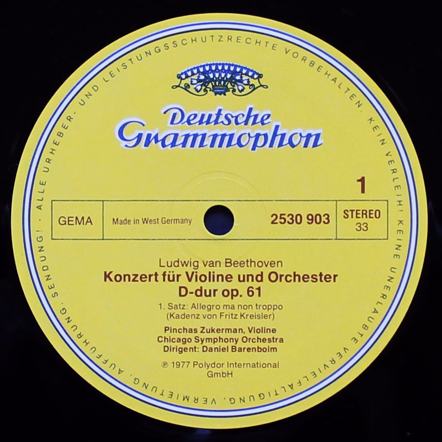 Deutsche Grammophon 2530 903 - Ludwig van Beethoven, Pinchas Zuk - Image 2