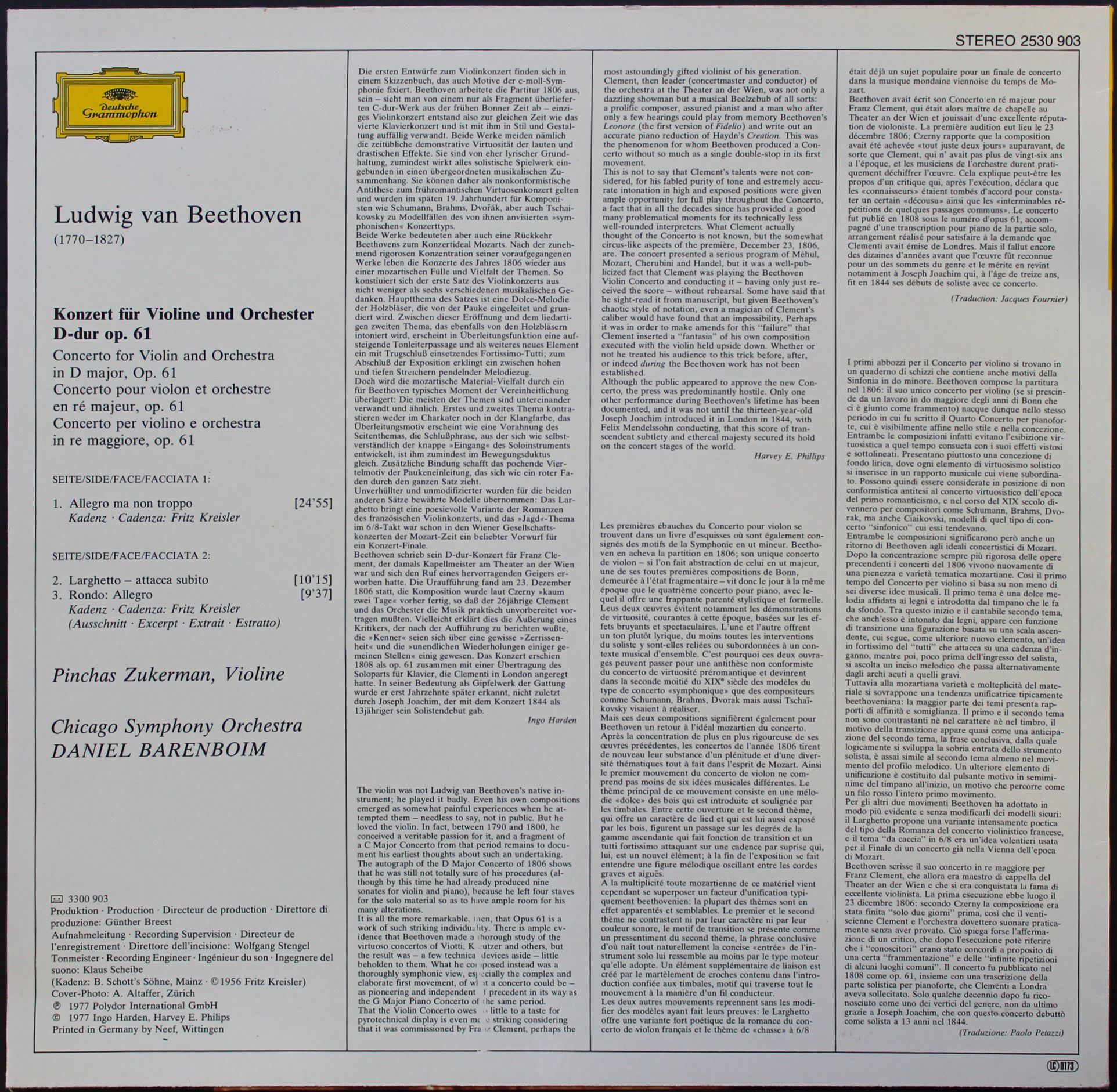 Deutsche Grammophon 2530 903 - Ludwig van Beethoven, Pinchas Zuk - Image 3
