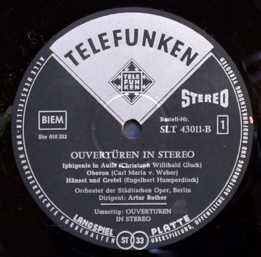 Telefunken SLT 43011-B - Christoph Willibald Gluck, Carl Maria v - Image 2