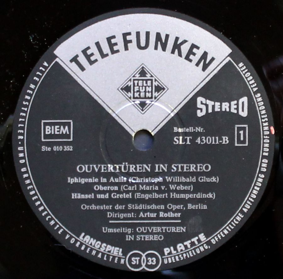 Telefunken SLT 43011-B - Christoph Willibald Gluck, Carl Maria v - Image 2