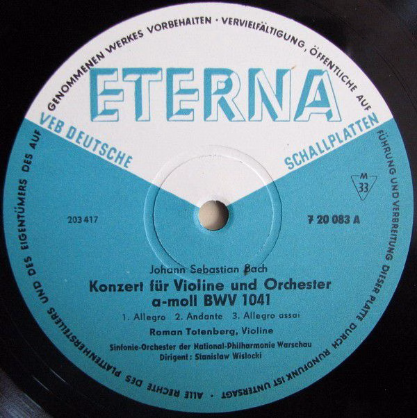 Eterna 7 20 083 - Johann Sebastian Bach, Roman Totenberg - Konze - Image 6