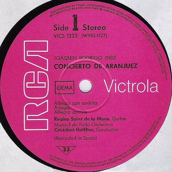 RCA Victrola VICS 1322 - Joaquín Rodrigo, Regino Sainz de la Maz - Image 2