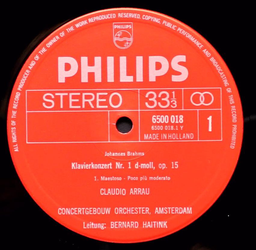 Philips 6700 018 - Johannes Brahms, Claudio Arrau, Concertgebouw - Image 3
