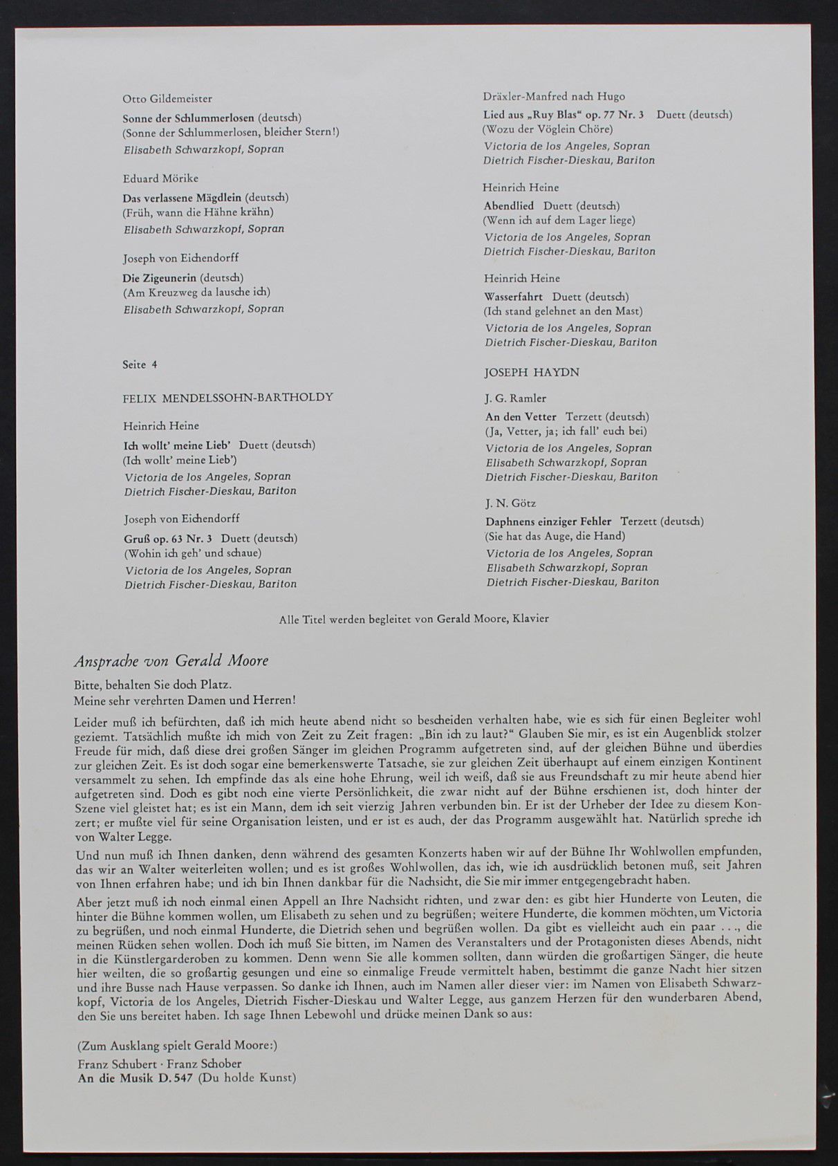 Angel Records SMA 91651/52 - Gerald Moore, Dietrich Fischer-Dies - Image 5