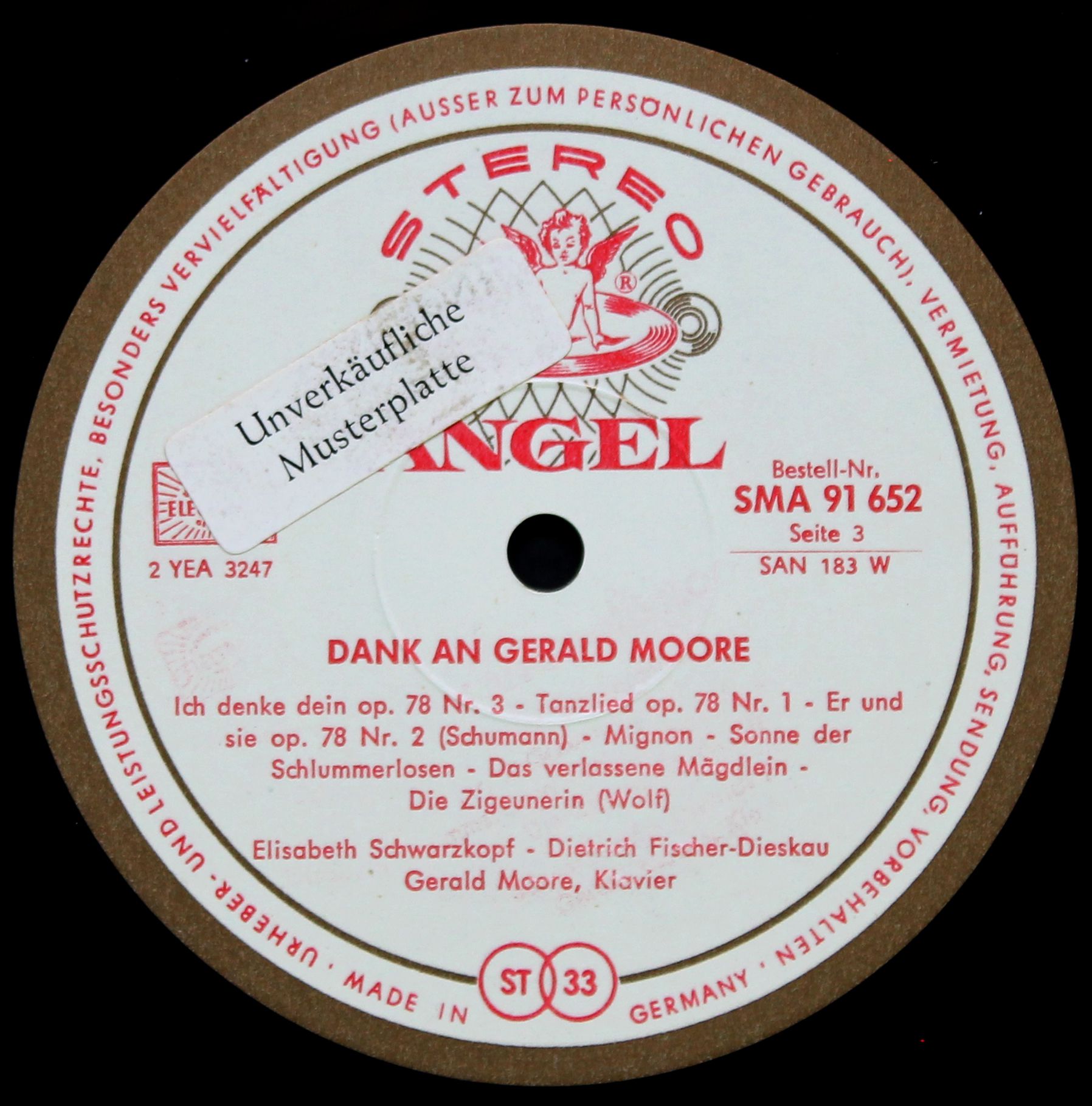 Angel Records SMA 91651/52 - Gerald Moore, Dietrich Fischer-Dies - Image 2