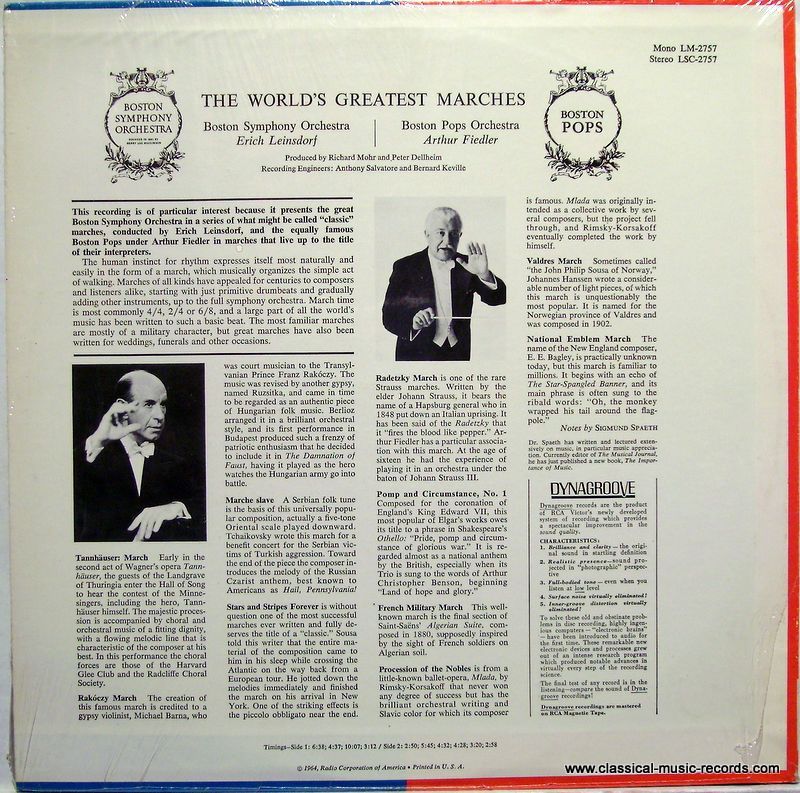 RCA Victor Red Seal LSC-2757 - Erich Leinsdorf, Boston Symphony - Image 2