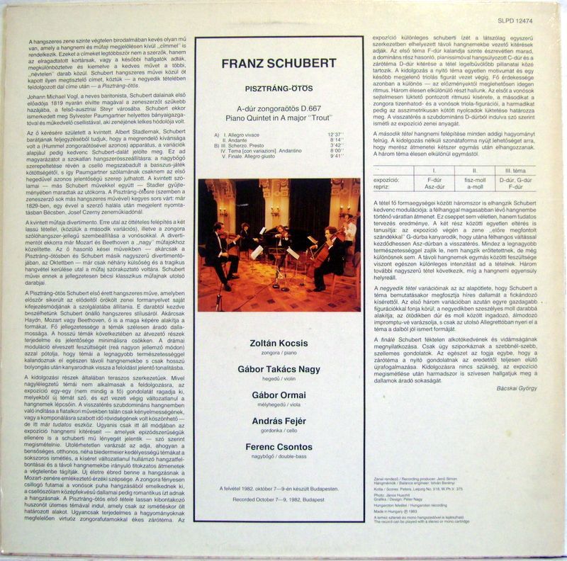 Hungaroton SLPD 12474 - Franz Schubert, Zoltán Kocsis, Gábor Tak - Image 2