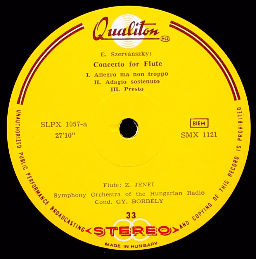 Qualiton LPX 1057 - Endre Szervánszky, Luigi Boccherini, Antonio - Image 2