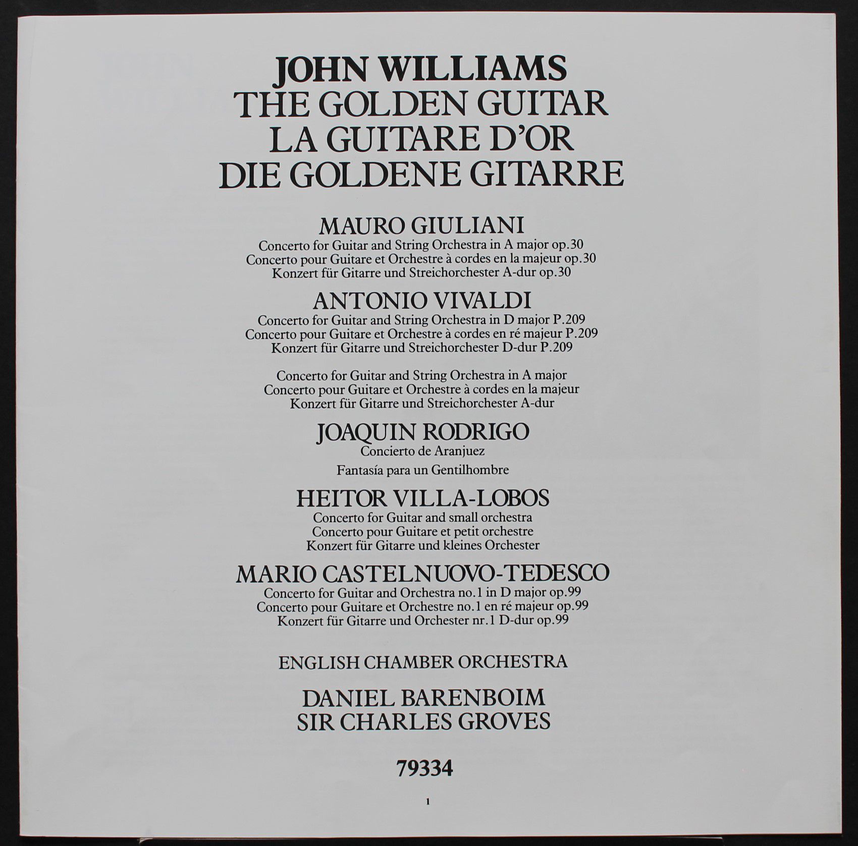 CBS Masterworks 79334 - John Williams (7), Joaquín Rodrigo, Heit - Image 4