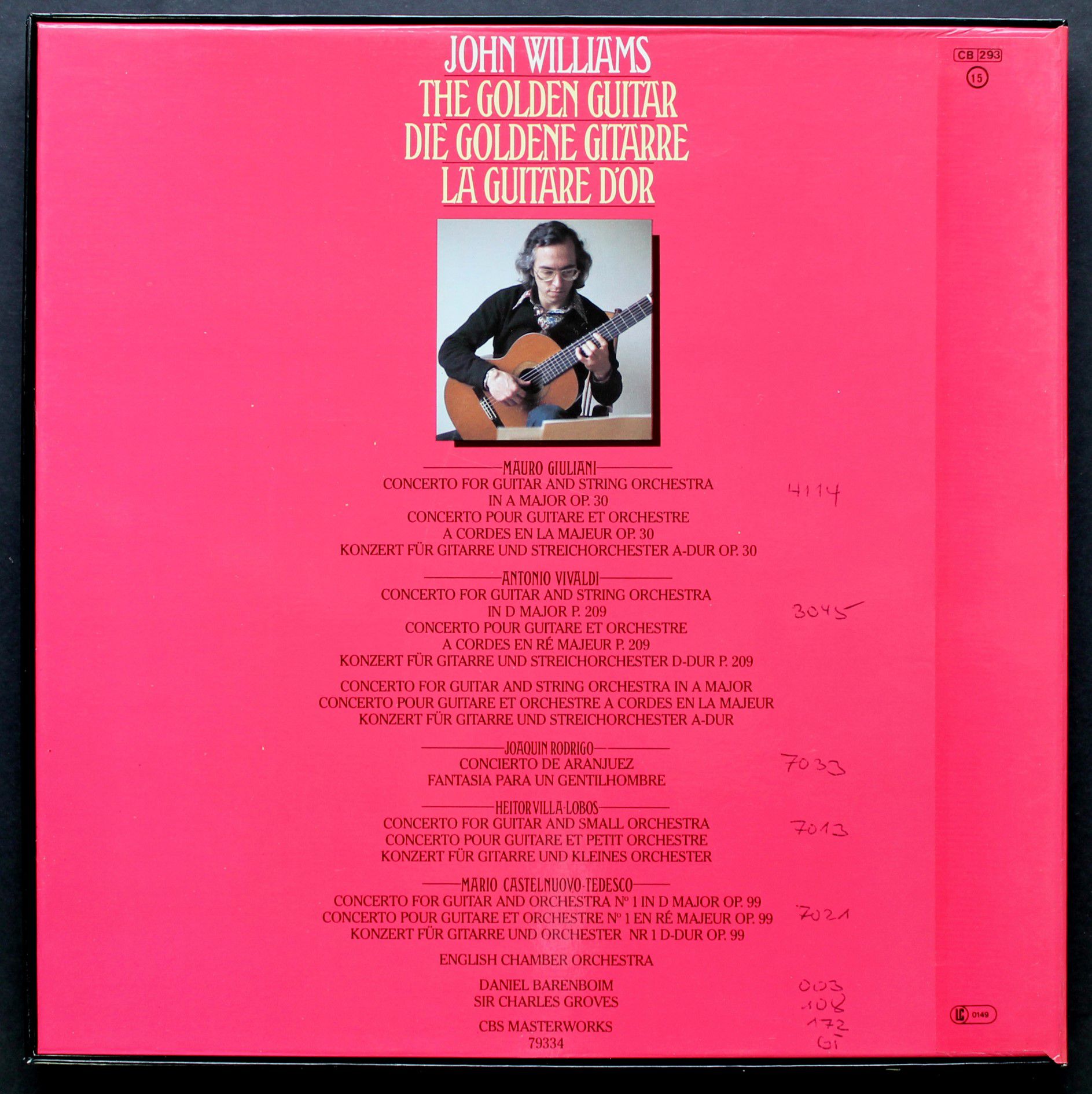 CBS Masterworks 79334 - John Williams (7), Joaquín Rodrigo, Heit - Image 3