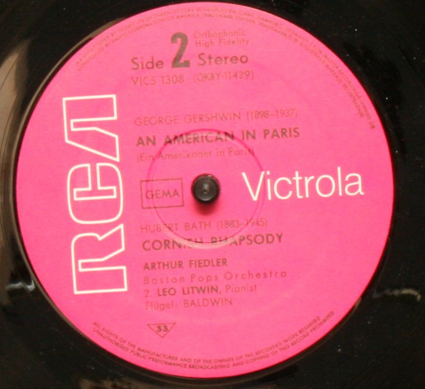 RCA Victrola VICS 1308 - George Gershwin, Richard Addinsell, Hub - Image 4