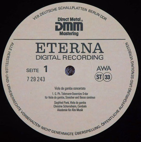 Eterna 7 29 243 - Georg Philipp Telemann, Johann Pfeiffer, Johan - Image 3