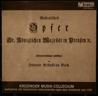 FSM FSM 53 629 toc - Johann Sebastian Bach, Krozinger Musik-Coll