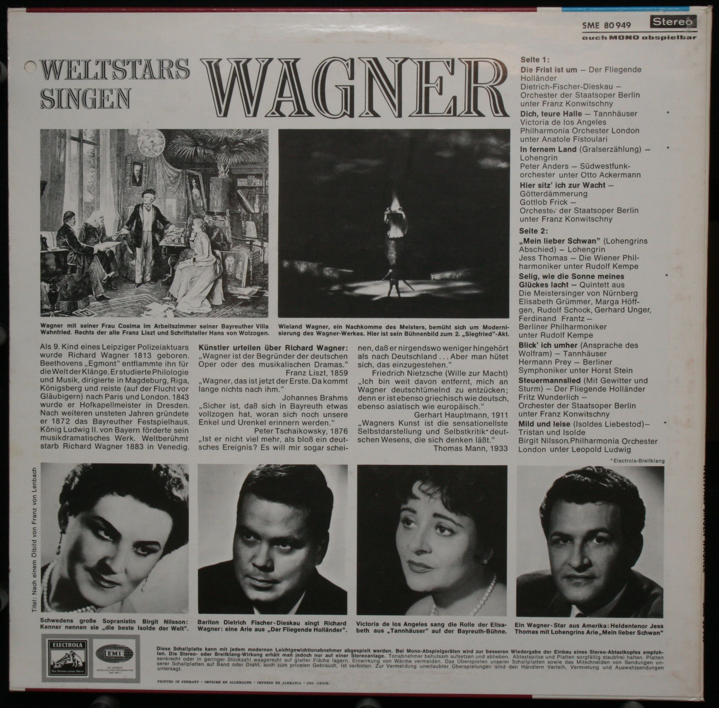 EMI SME 80 949 - Richard Wagner - Weltstars Singen - Image 2