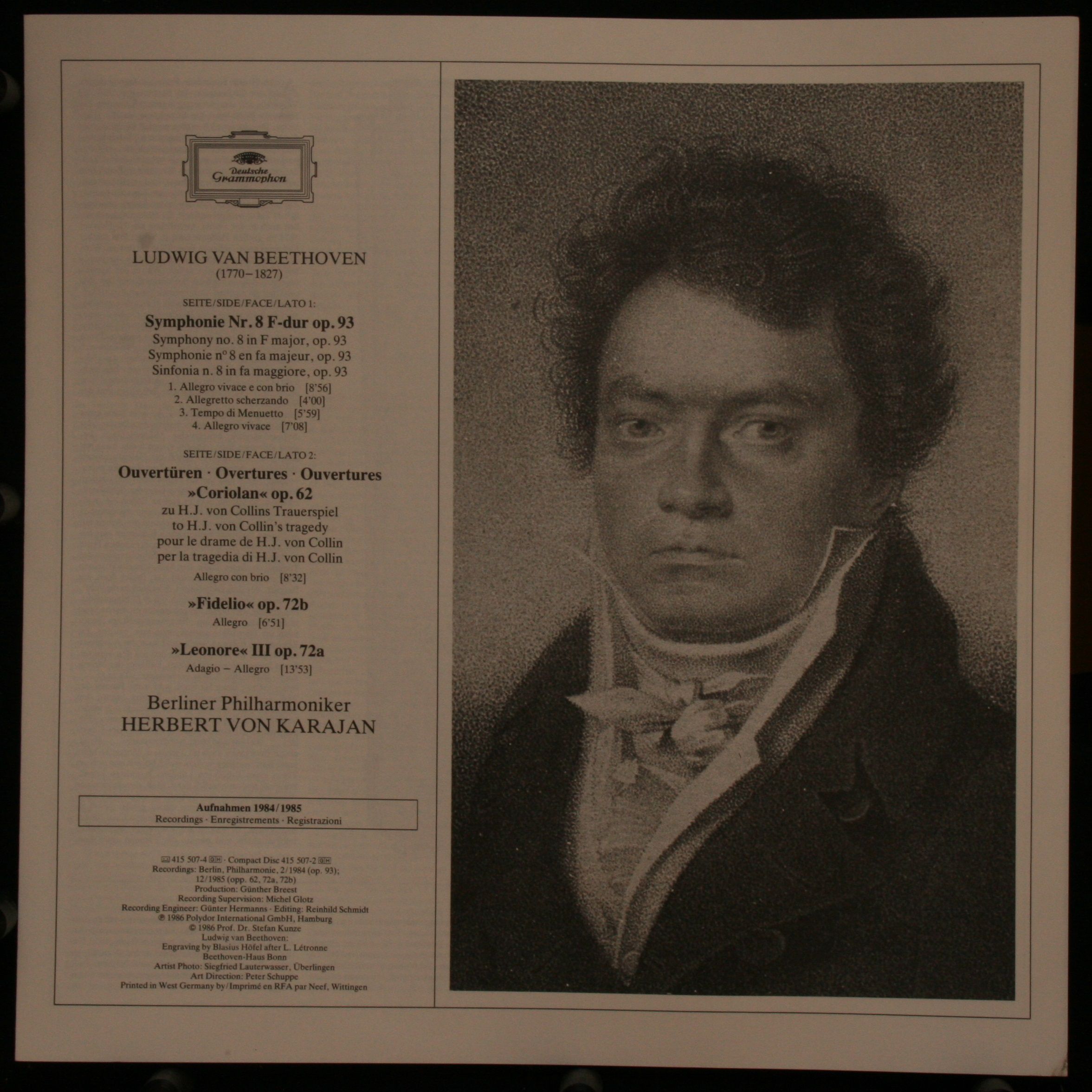 Deutsche Grammophon 415 507-1 - Ludwig van Beethoven, Herbert vo - Image 3