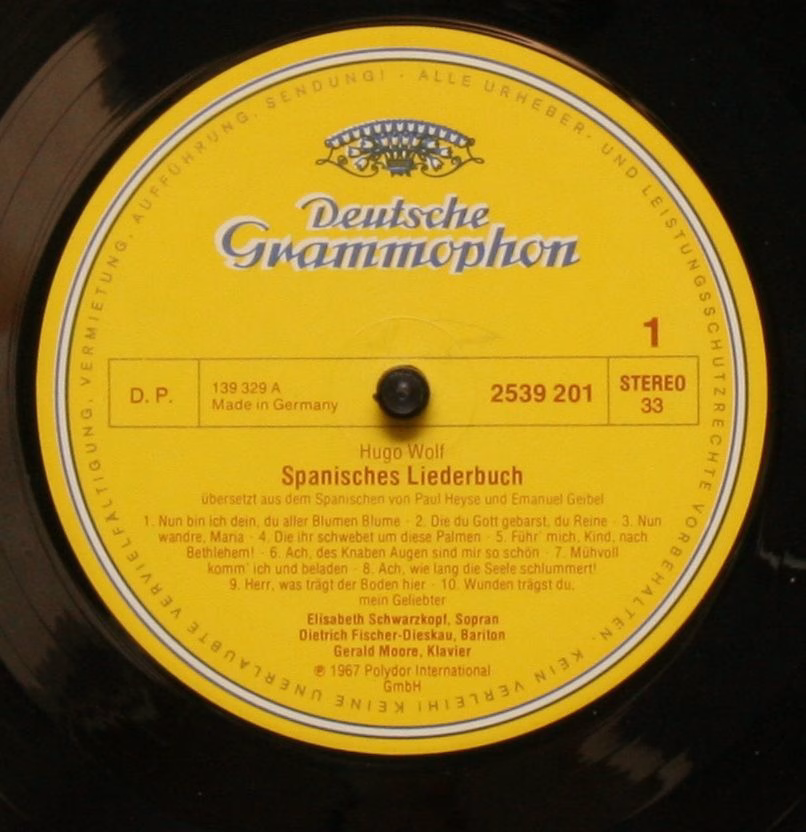 Deutsche Grammophon 2726 071 - Hugo Wolf, Elisabeth Schwarzkopf, - Image 5
