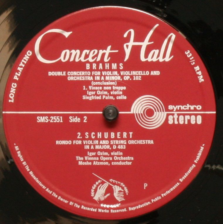 Concert Hall SMS 2551 - Johannes Brahms, Franz Schubert, Igor Oz - Image 4