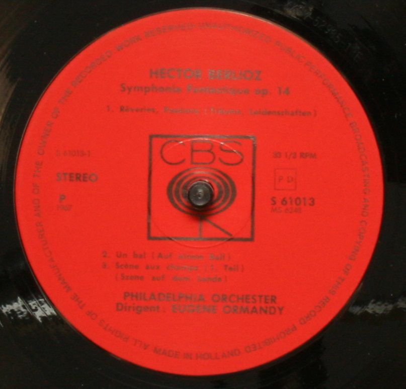 CBS S 61013 - Hector Berlioz, Eugene Ormandy, The Philadelphia O - Image 3