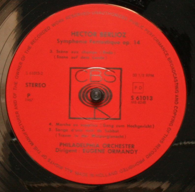 CBS S 61013 - Hector Berlioz, Eugene Ormandy, The Philadelphia O - Image 4