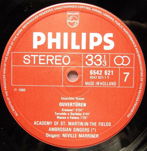 Philips 6768 064 - Gioacchino Rossini, The Academy Of St. Martin - Image 6