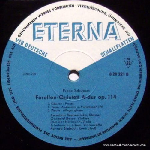 Eterna 8 20 221 - Franz Schubert, Amadeus Webersinke, Gerhard Bo - Image 3
