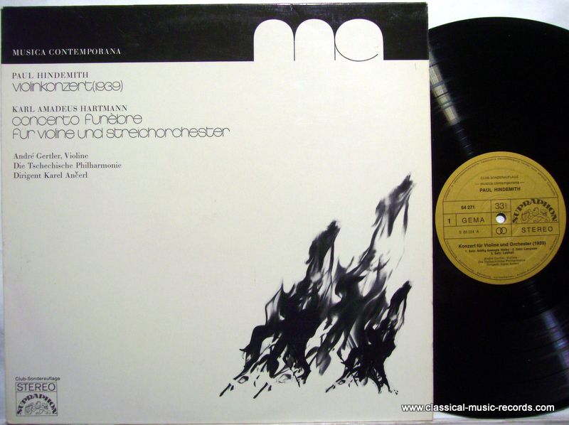 Supraphon 64 271 - Paul Hindemith, Karl Amadeus Hartmann, The Cz