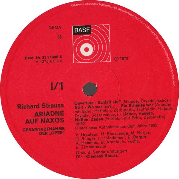 BASF 22 21806-6 - Richard Strauss, Viorica Ursuleac, Helge Roswa - Image 5