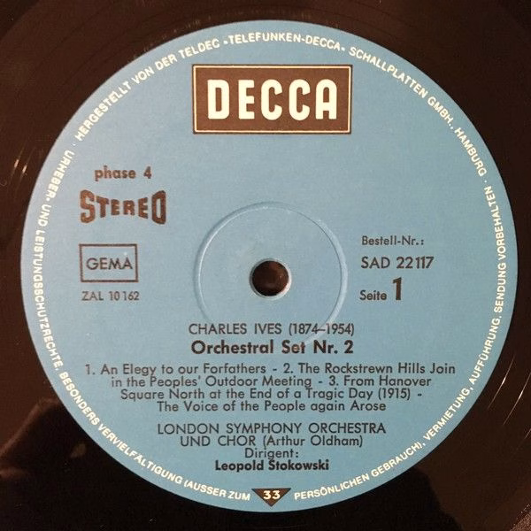 DECCA SAD 22 117 - Olivier Messiaen, Charles Ives, Leopold Stoko - Image 3