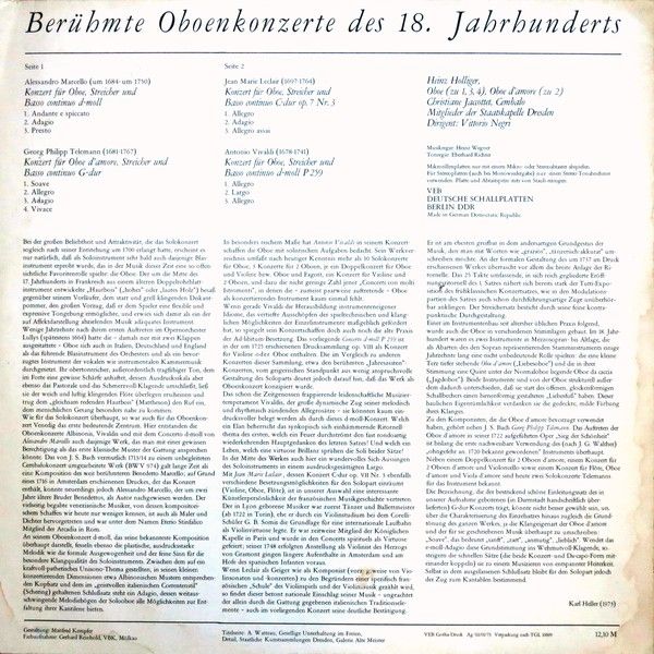 Eterna 8 26 350 - Alessandro Marcello, Georg Philipp Telemann, J - Image 2