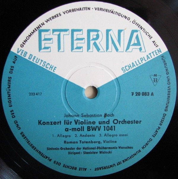 Eterna 7 20 083 - Johann Sebastian Bach, Roman Totenberg - Konze - Image 5
