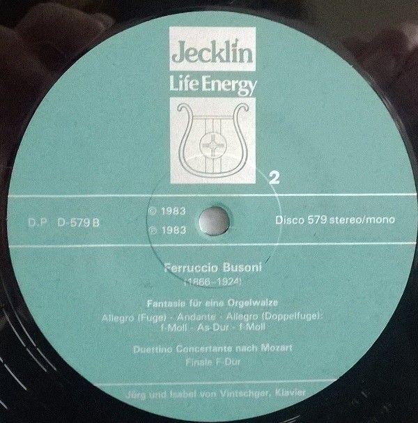 Jecklin-Disco 579/80 - Ferruccio Busoni, Jürg von Vintschger, Is - Image 6