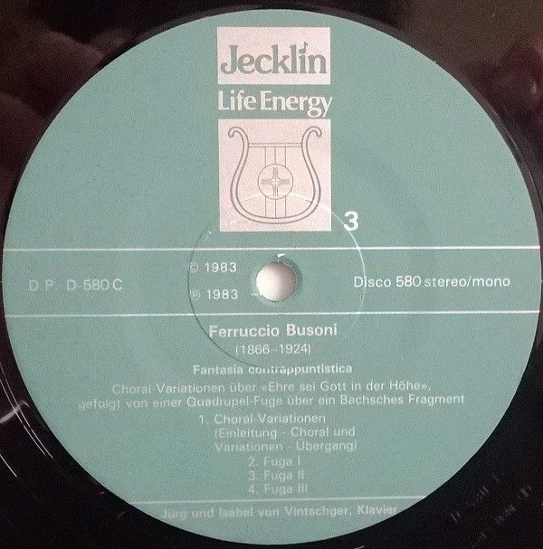 Jecklin-Disco 579/80 - Ferruccio Busoni, Jürg von Vintschger, Is - Image 7