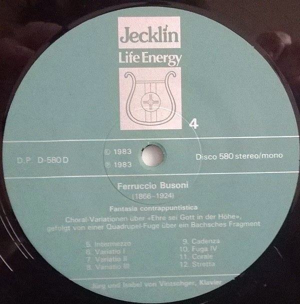 Jecklin-Disco 579/80 - Ferruccio Busoni, Jürg von Vintschger, Is - Image 8