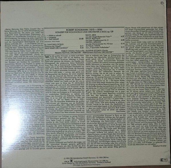 CBS 61 765 - Robert Schumann, Johann Sebastian Bach, Joseph Hayd - Image 3