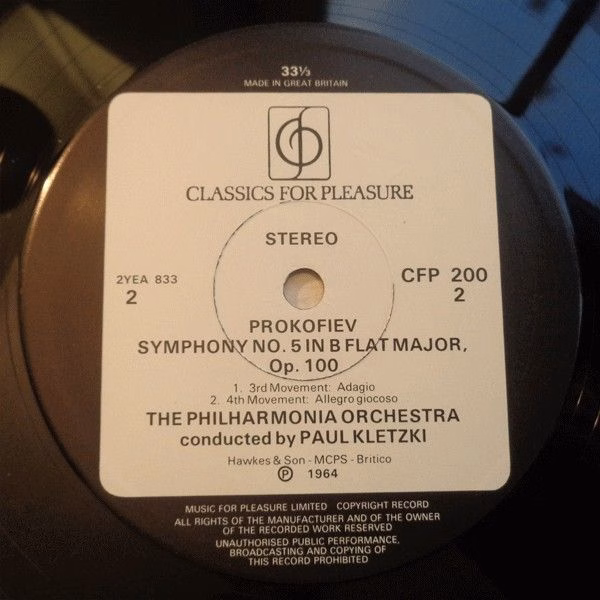 Classics For Pleasure CFP 200 - Paul Kletzki, Philharmonia Orche - Image 4