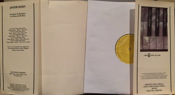Hungaroton LPX 11 468 - Joseph Haydn, János Sebestyén, Vilmos Tá - Image 3
