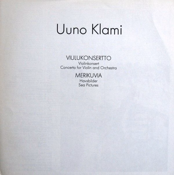 Finlandia Records FA 334 - Uuno Klami, Ilkka Talvi, Kouvola City - Image 4
