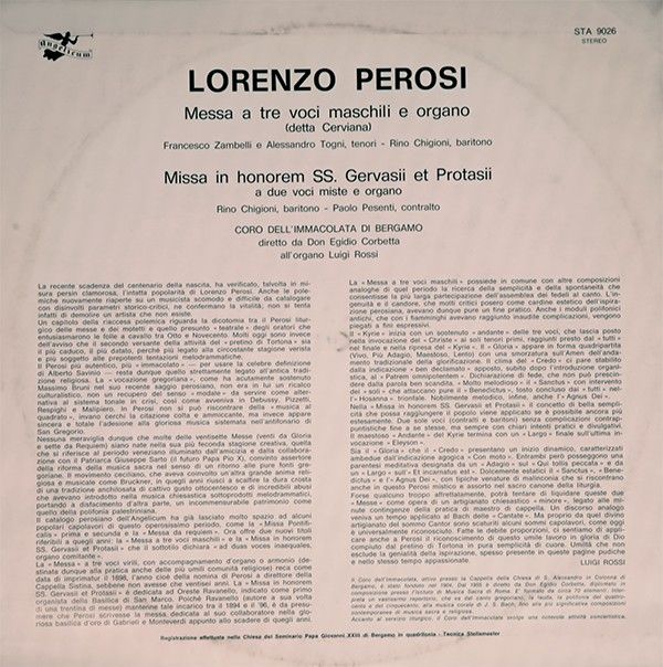 ANGELICUM STA 9026 - Lorenzo Perosi, Francesco Zambelli, Alessan - Image 2