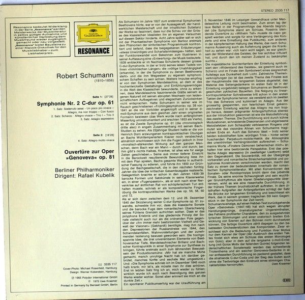 Deutsche Grammophon 2535 117 - Robert Schumann, Berliner Philhar - Image 2