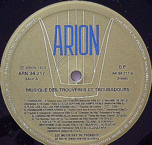 ARION ARN 34217 - Les Musiciens De Provence - Musique Des Trouvè - Image 3