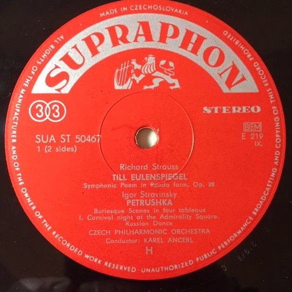Supraphon SUA ST 50467 - Igor Stravinsky, Richard Strauss, Karel - Image 2