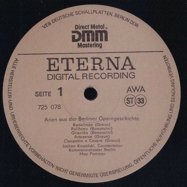 Eterna 725 078 - Jochen Kowalski - Arien Aus Der Berliner Operng - Image 2