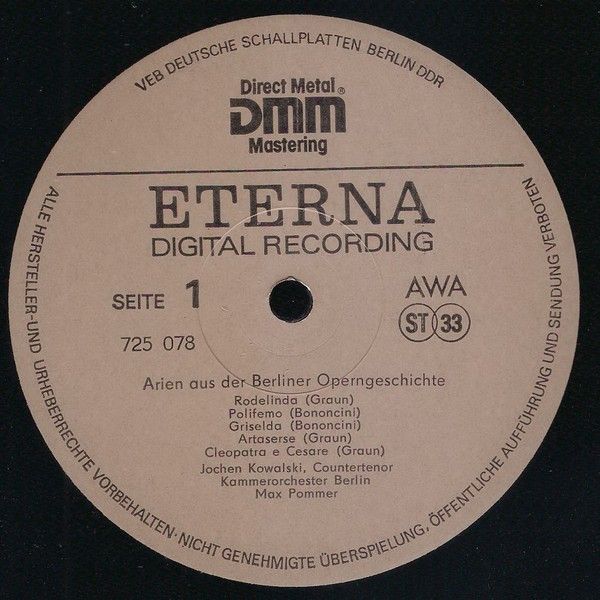 Eterna 725 078 - Jochen Kowalski - Arien Aus Der Berliner Operng - Image 2